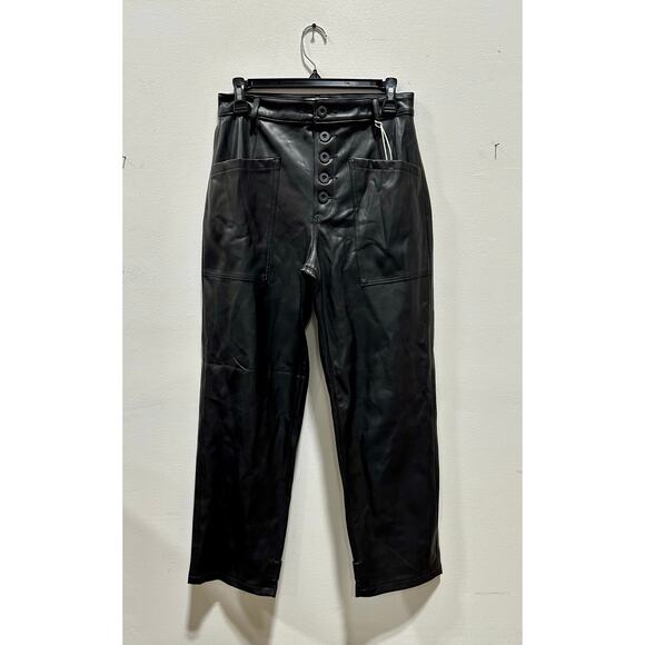 Pistola Women Tammy Vegan Leather Pants in Slate Black - Picture 2 of 4
